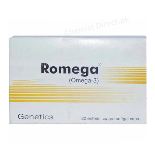 Romega Omega-3 Tablet Genetics Pharmaceuticals Nutritional Supplement