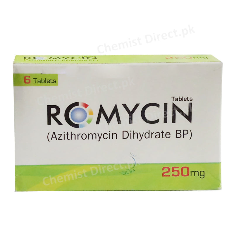 Romycin 250mg Tablet Azithromycin Dihydrate BP Marvi Pharma