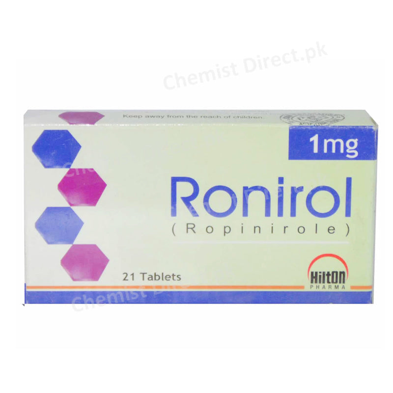 Ronirol 1mg Tablet Ropinirole Anti-Parkinsonism Hilton Pharma