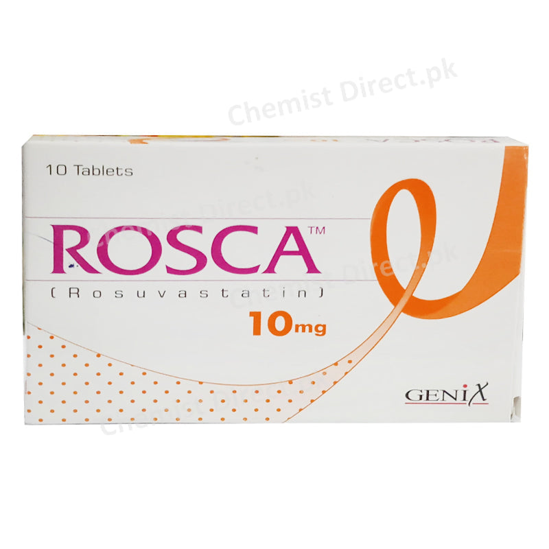 Rosca 10mg Tablet Rosuvastatin Genix Pharma