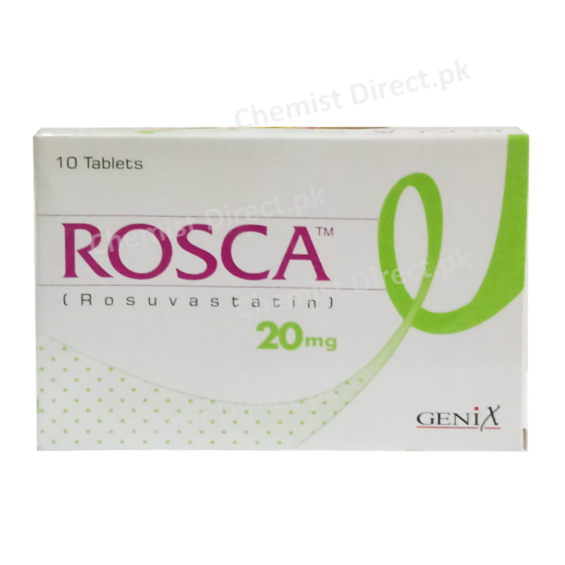 Rosca 20mg Tablet Rosuvastatin Genix pharma