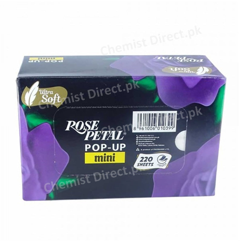 Rose Petal Pop Up Mini 220 Sheets 1 Piece Personal Care