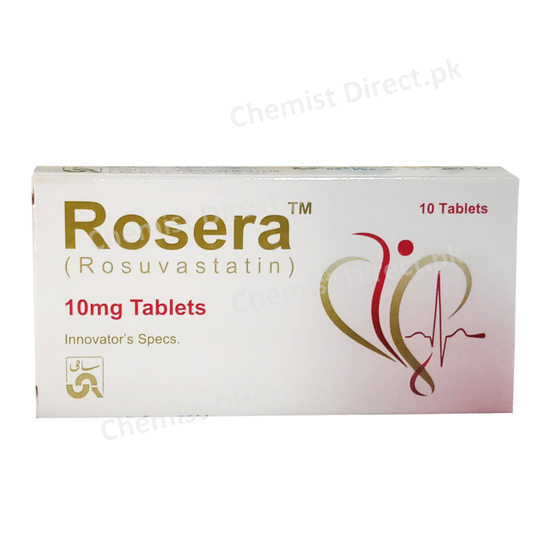 Rosera 10mg Tablet Sami Pharmaceuticals Rosuvastatin Statins