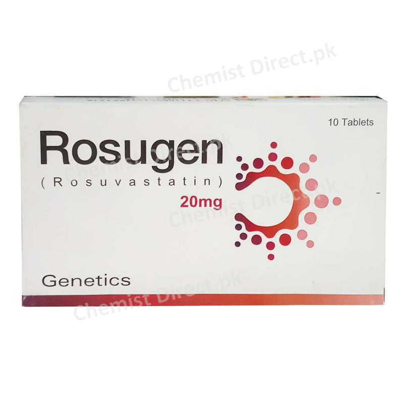 Rosugen 20mg Tablet Genetics Pharmaceuticals Pvt Ltd Statins Rosuvastatin