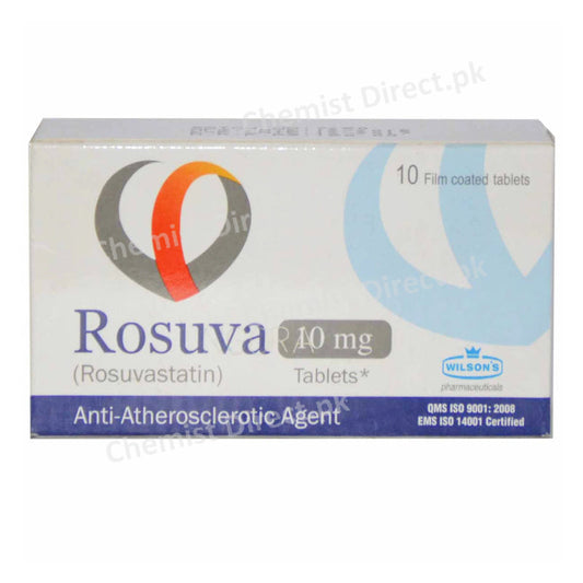 Rosuva 10mg Tablet Wilson_s Pharmaceuticals Statins Rosuvastatin As Calcium