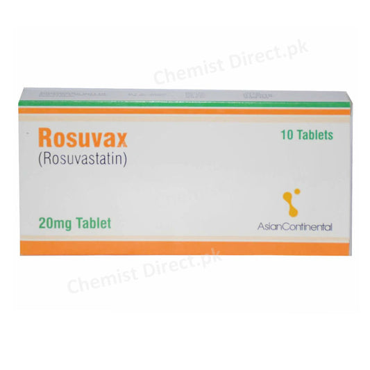 Rosuvax 20mg Tablet Asian Pharma Rosuvastatin