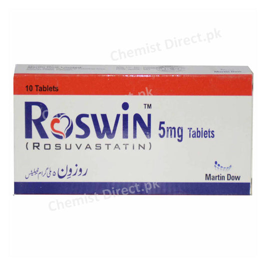 Roswin 5mg Tablet Marti  Dow Pharmaceutical Limited Statins Rosuvastatin