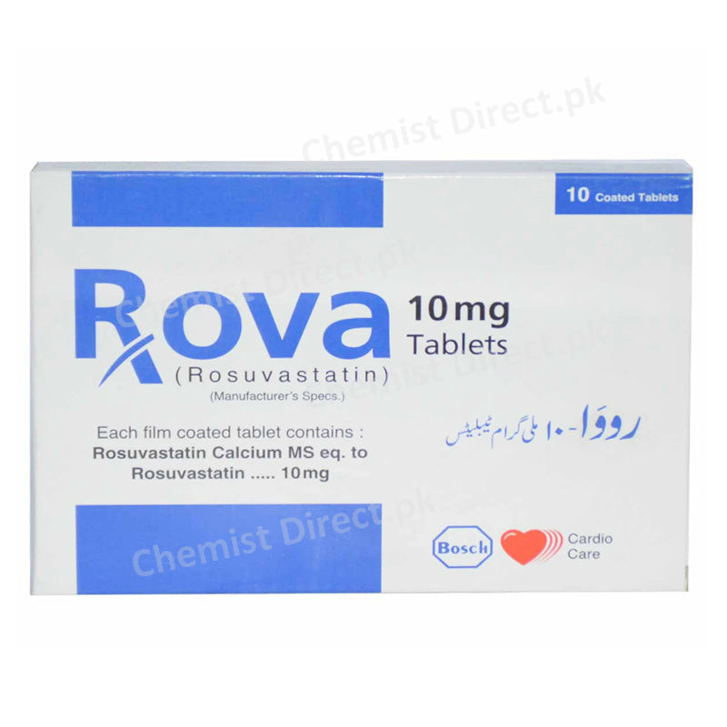 Rova 10mg Tablet Bosch Pharmaceuticals Pvt Ltd Statins Rosuvastatin