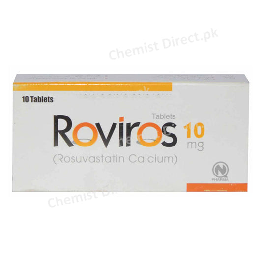 Roviros 10mg Tablet Nabiqasim Industries Pvt ltd Statins Rosuvastatin