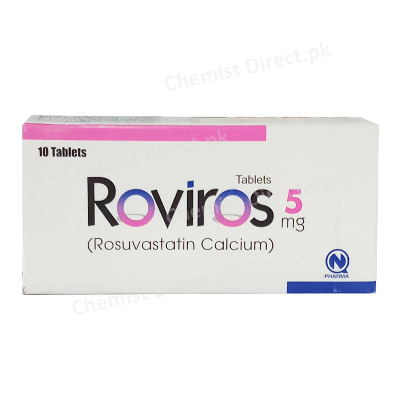 Roviros 5mg Tablet Statins Rosuvastatin Calcium Nabiqasim Industries