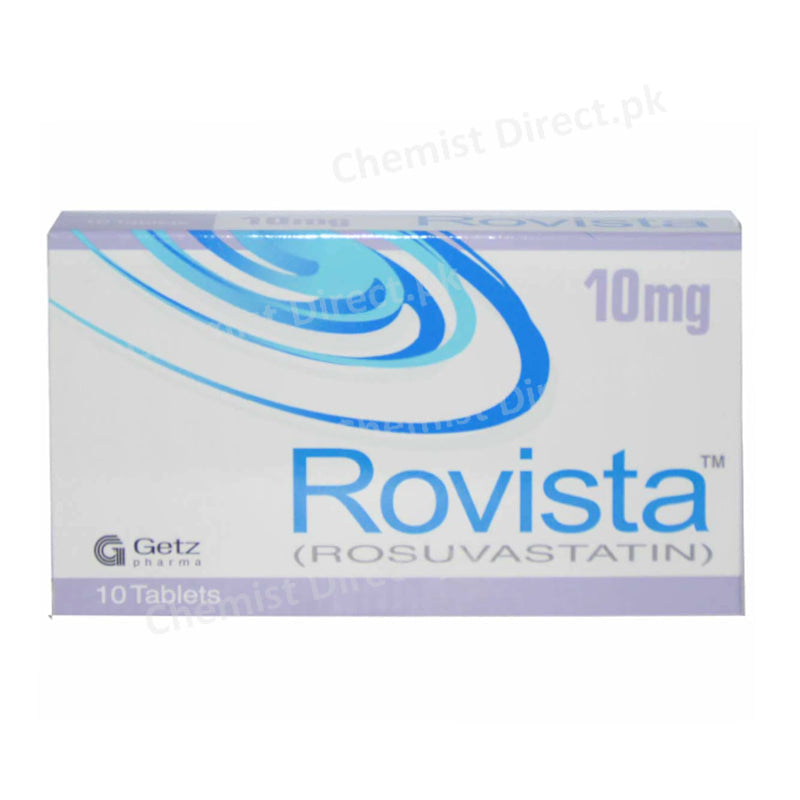 Rovista 10mg Tablet Rosuvastatin Statins Getz Pharma