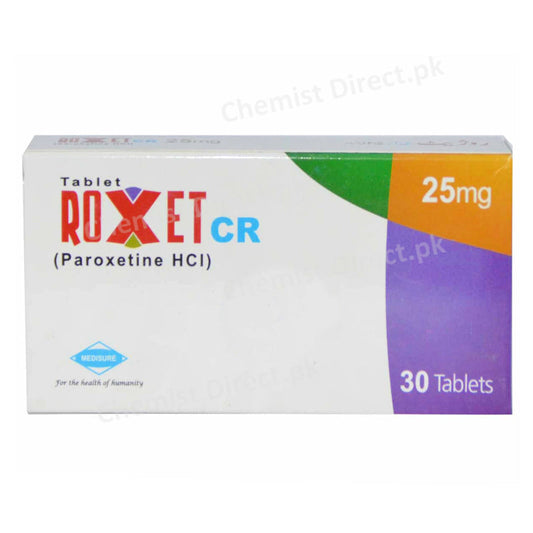 Roxet CR 25mg Tablet Medisure Pharma Paroxetine