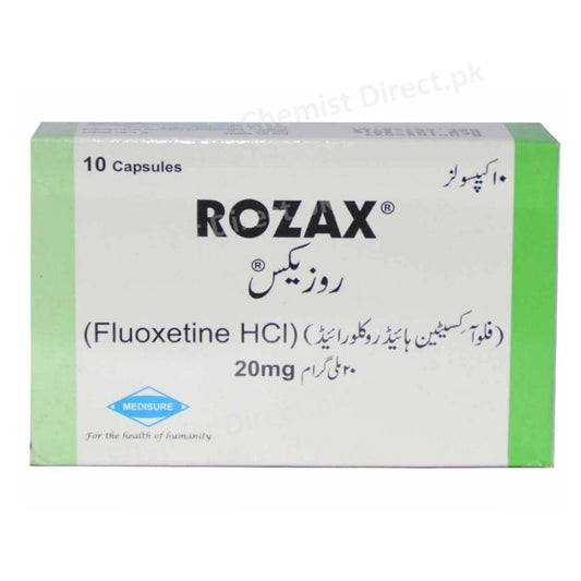 Rozax 20mg Capsule Fluoxetine HCl Medisure Pharma Anti-Depressant