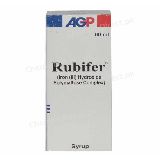 Rubifer 60ml Syrup AGP Pharma Anti-Anemic Iron (III) hydroxide polymaltose complex