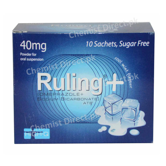 Ruling Plus Sachet Anti-Ulcerant Omeprazole+Sodium Bicarbonate High-Q Pharma