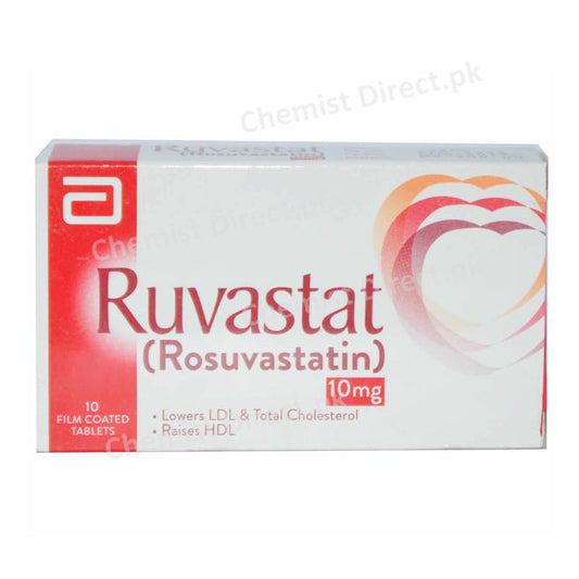 Ruvastat 10mg Tablet Rosuvastatin Statins Abbott laboratories