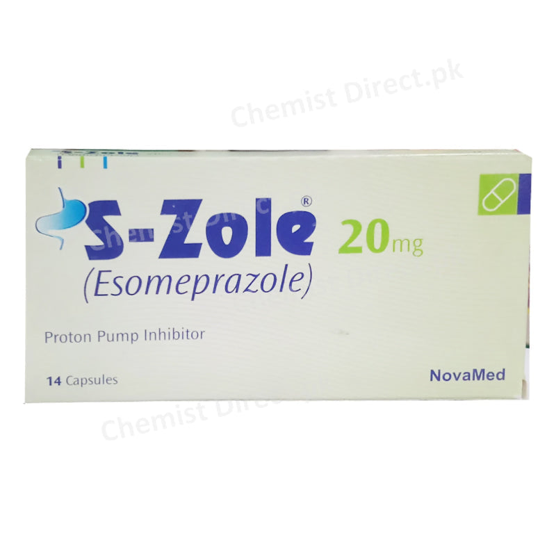 S Zole 20mg Capsule Esomeprazole