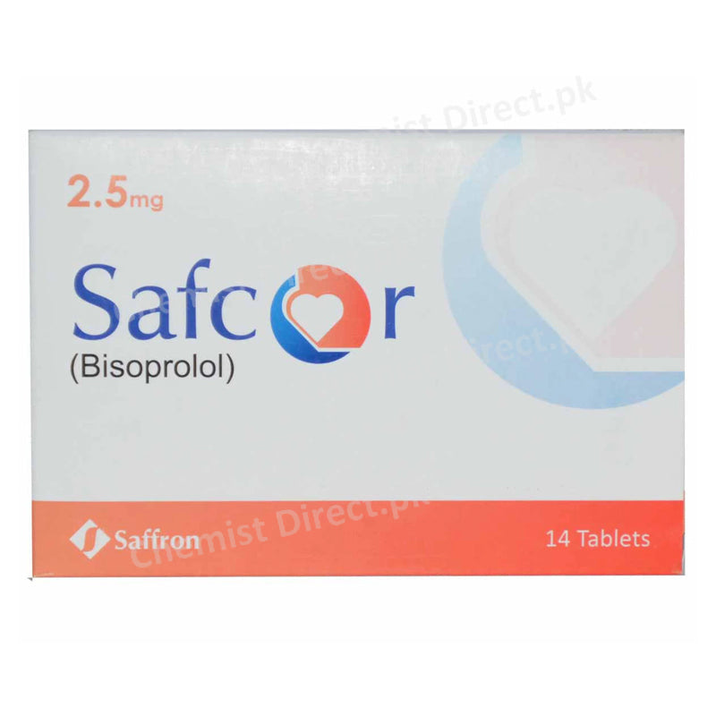 Safcor 2.5mg Tablet Saffron Pharmaceuticals Company Anti Hypertensive Bisoprolol