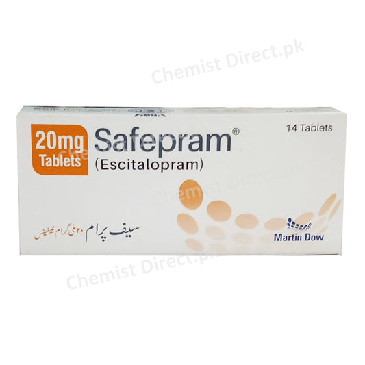 Safepram 20mg Tablet Martin Dow Pharmaceutical Limited Anti Depressant Escitalopram
