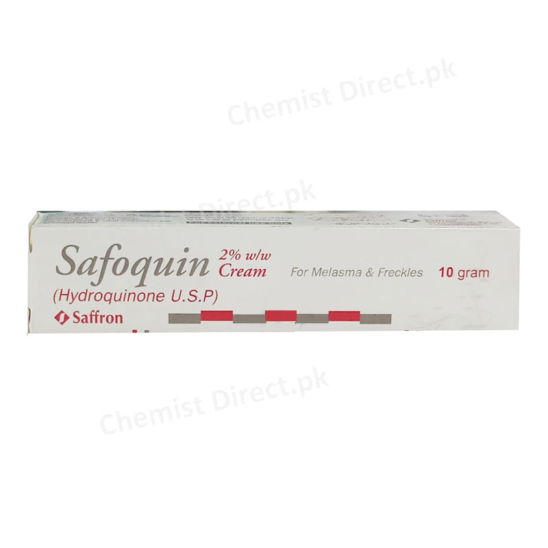 Safoquin 2_ Cream 10g Saffron Pharmaceuticals Pvt_ Ltd Dipigmenting Agent Hydroquinone