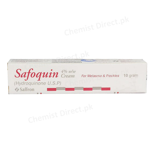 Safoquin 4_ Cream Saffron Pharmaceuticals Pvt_ Ltd. Dipigmenting Agent Hydroquinone