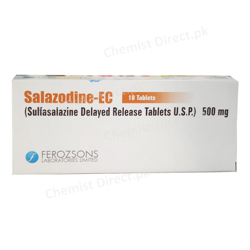 Salazodine Ec 500mg Tablet Ferozsons Laboratories Ltd Anti Inflammatory Sulfasalazine