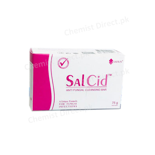 Salcid Anti-Fungal Cleansing Bar Soap 75Gm Skin Care
