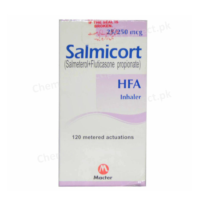 Salmicort 25/250mcg Inhaler Salmeterol + Fluticasone Propionate Macter International