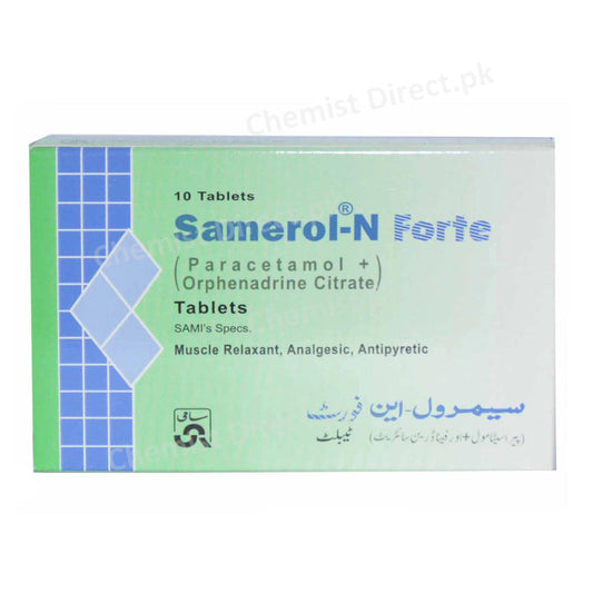 Samerol-N Forte Tablet Paracetamol  + Orphenadrine Citrate Sami Pharma Muscle Relaxant