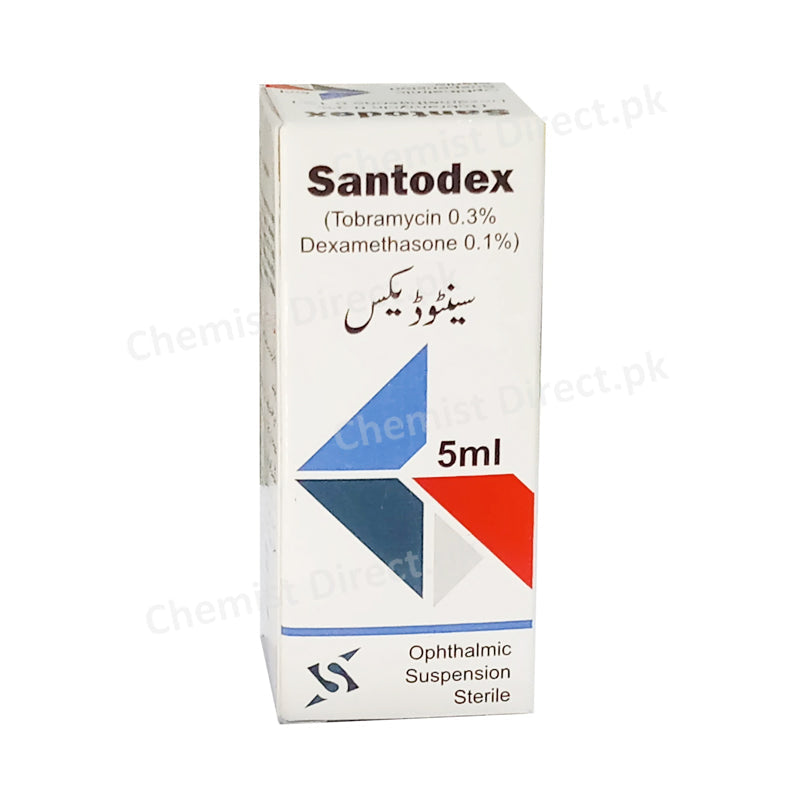 Santodex Eye Drop Tobramycin 0.3%, Dexamethasone 0.1% Anti-Infective Sante Pharma