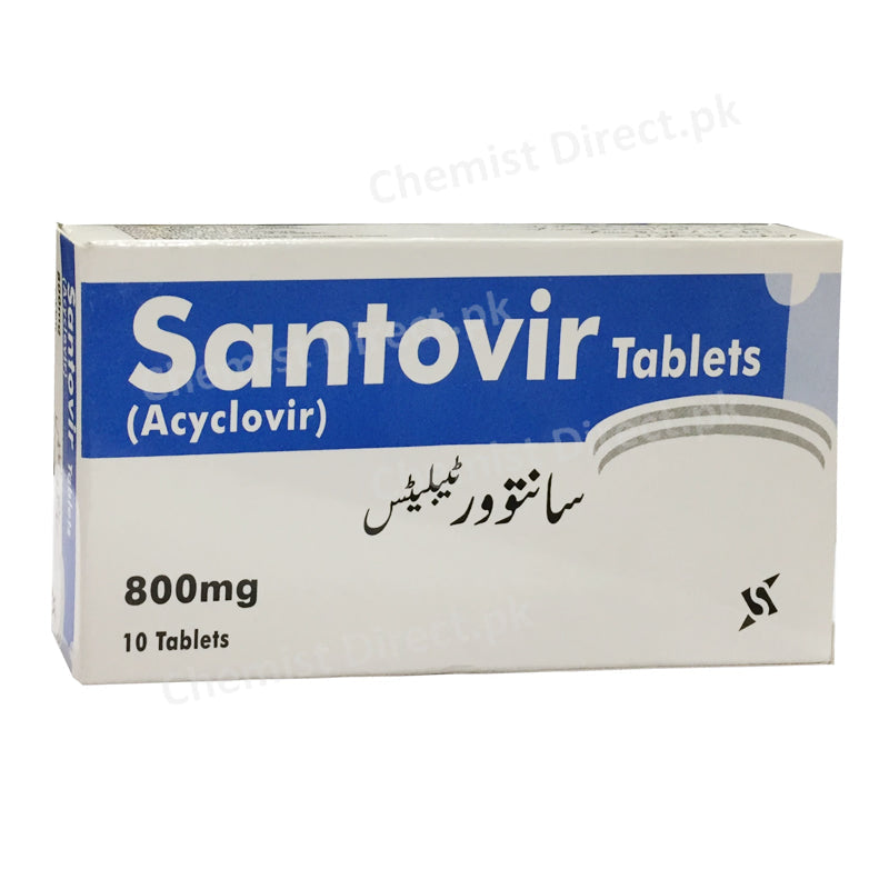 Santovir 800mg Tablet Acyclovir Anti-Viral Sante Pharma