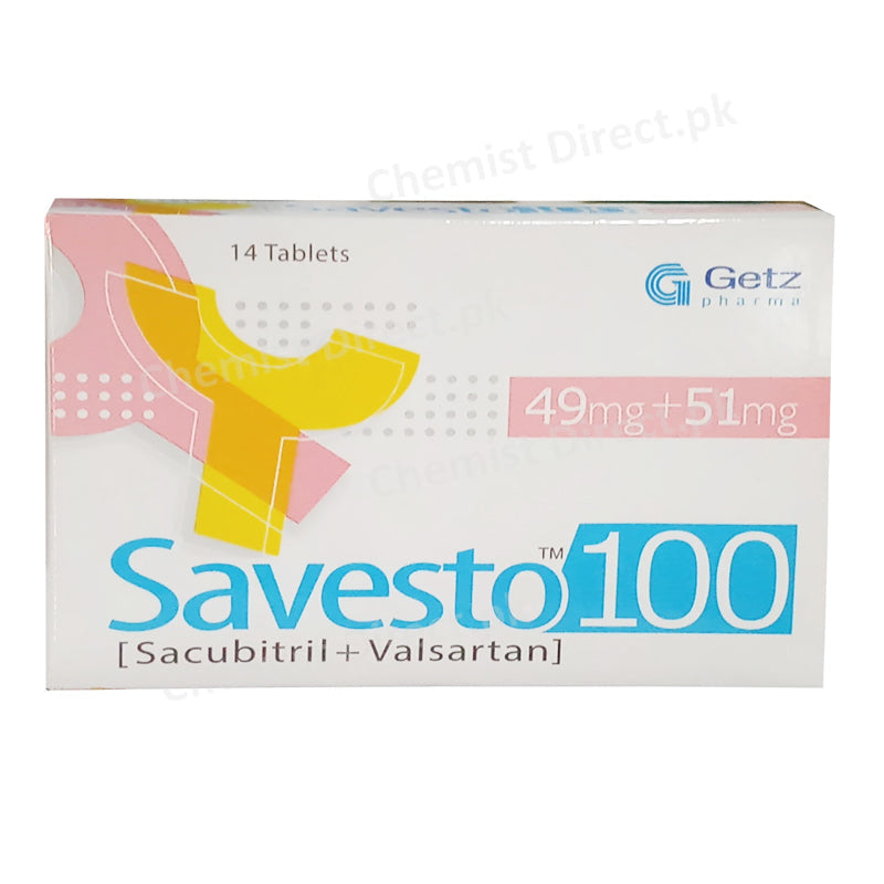 Savesto 100 49mg 51mg Getz Pharma  Pvt Ltd Chronic Heart Failure Sacubitril_ Valsartan