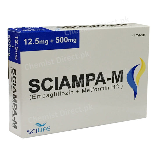 Sciampa-M 12.5mg+500mg Empagliflozin Metformin Hcl Scilife Pharma