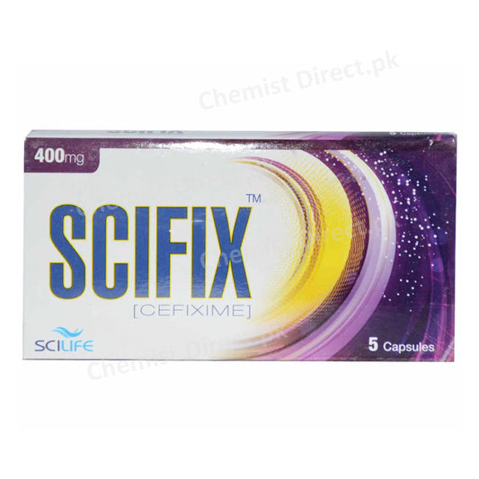     Scifix 400mg Capsule Scilife Pharma PVT_ LTD Cephalosporin Antibiotic Cefixime