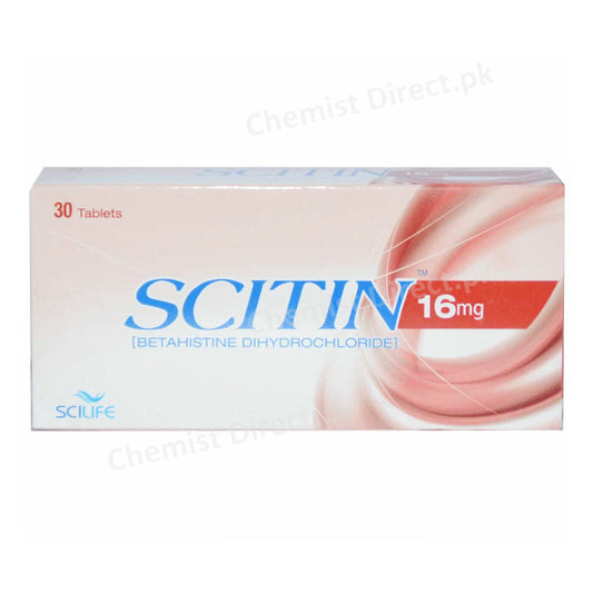 Scitin 16mg Tablet Scilife Pharma Anti-Vertigo Betahistine