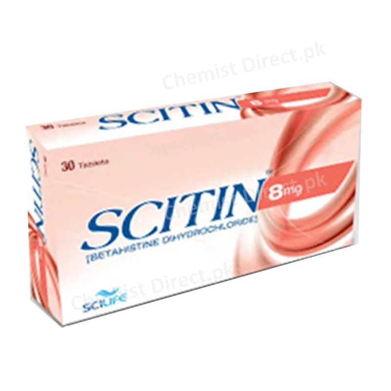 Scitin 8mg Tablet Scilife Pharma Anti-Vertigo Betahistine