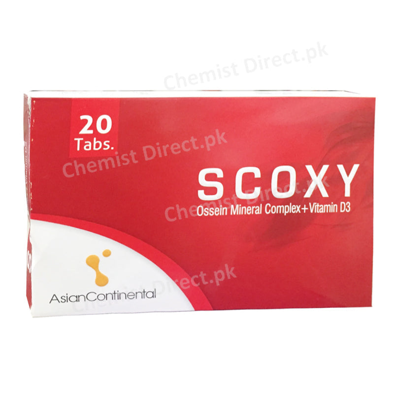 Scoxy Tablet ossein Mineral Complex + Vitamins D3 Asian Continental