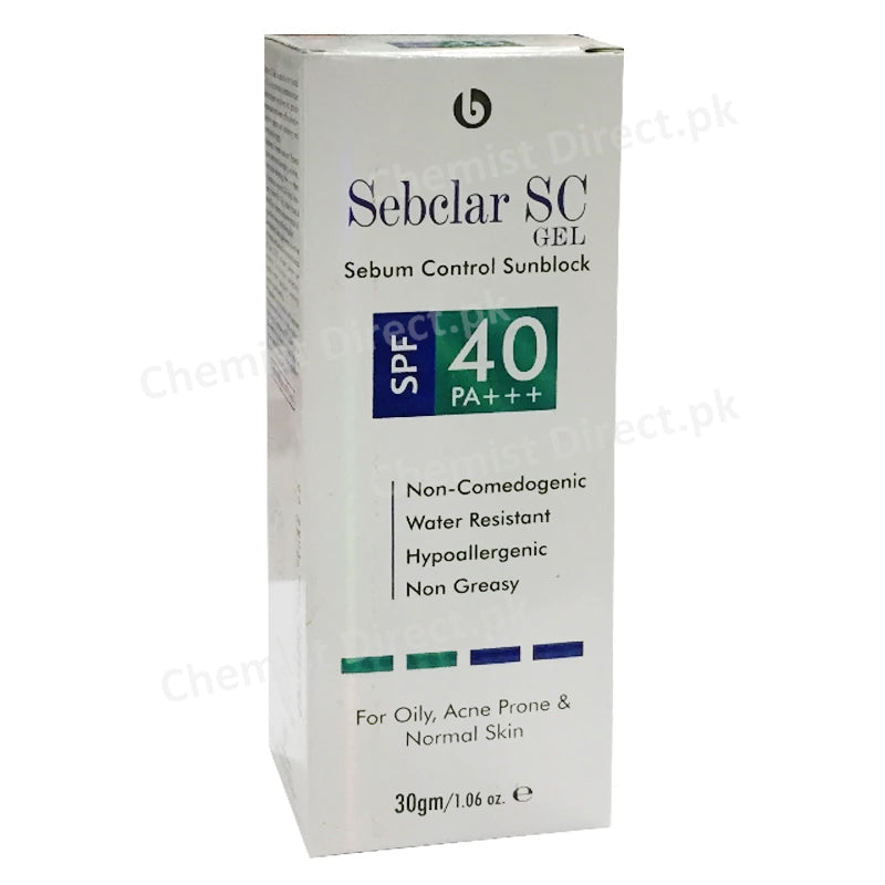 Sebclar SC Gel 30gm Spf 40 PA+++ Sun Screen GSK Consumer Healthcare