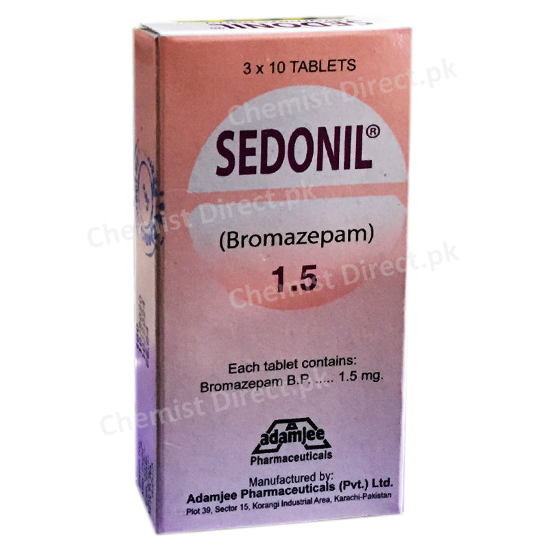 Sedonil 1.5mg Tablet Adamjee Pharma Services Benzodiazepine Bromazepam