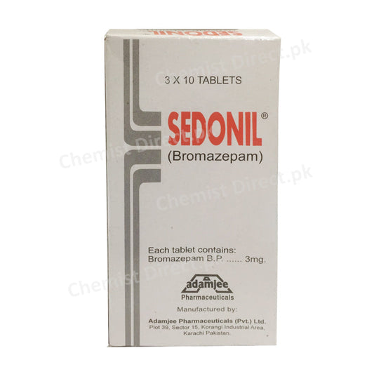 Sedonil 3mg Tablet Bromazepam Adamjee Pharma Benzodiazepine