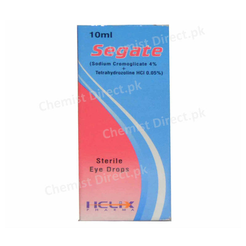 Segate Eye Drop 10ml Helix Pharma Sodium Chromoglycate 4% + Tetrahydrazoline HCl 0.05%