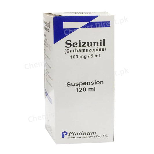 Seizunil 100mg/5ml Syrup 120ml Carbamazepine Anti-Epileptic Platinum Pharmaceuticals