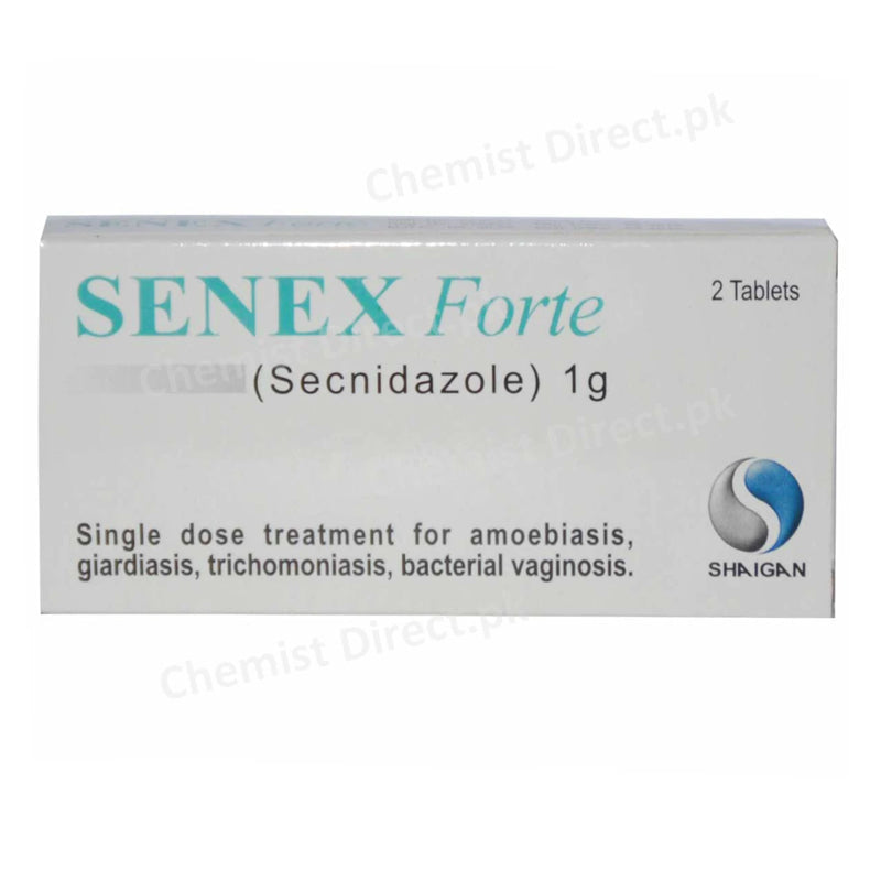 Senex Forte Tablet Shaigan Pharmaceuticals Anti Amoebic Secnidazole
