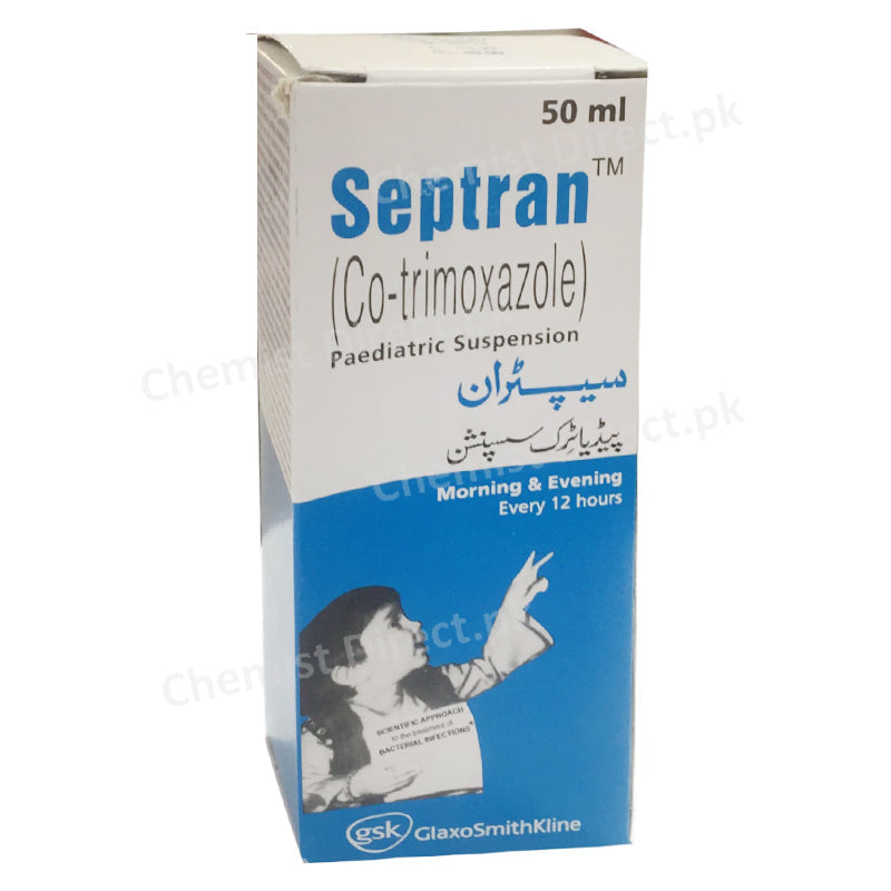 Septran Syrup 50ml Glaxosmithkline Pakistan Limited Anti Bacterial Each 5ml Contains Sulfamethoxazole 200mg Trimethoprim 40mg