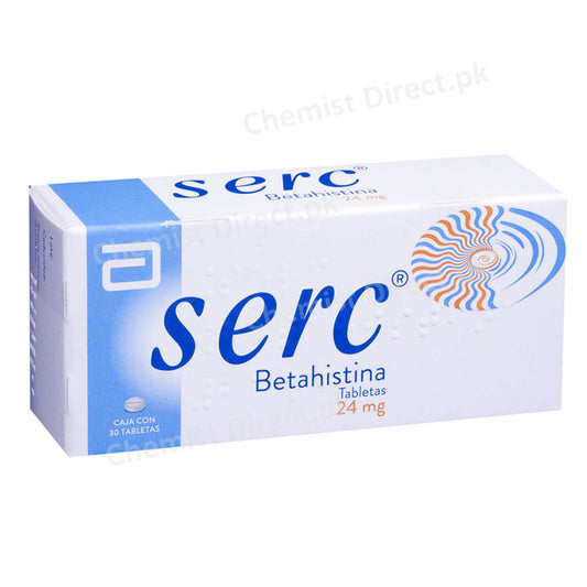  Serc 24mg Tablet Abbott Laboratories Pakistan_ Ltd Anti Vertigo Betahistine Dihydrochloride