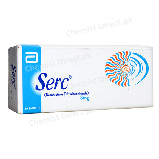 Serc 8mg Tablet Abbott Laboratories Pakistan_ Ltd Anti Vertigo BetahistineDihydrochloride