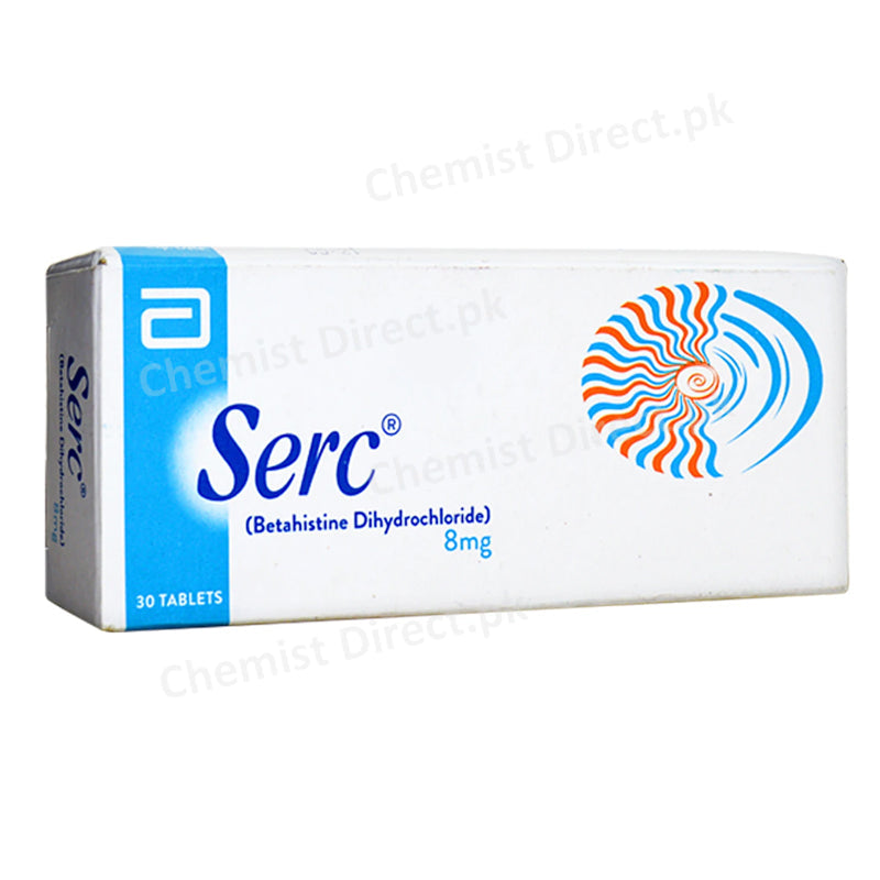 Serc 8mg Tablet Abbott Laboratories Pakistan_ Ltd Anti Vertigo BetahistineDihydrochloride