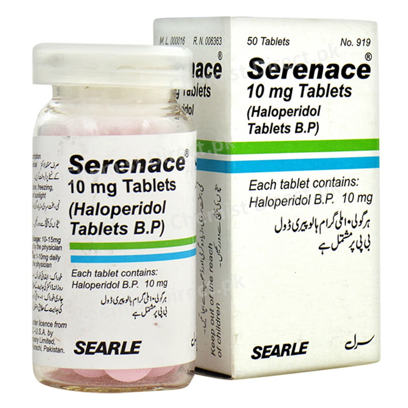 Serenace 10mg Tablet SearlePakistan Psychosis Haloperidol