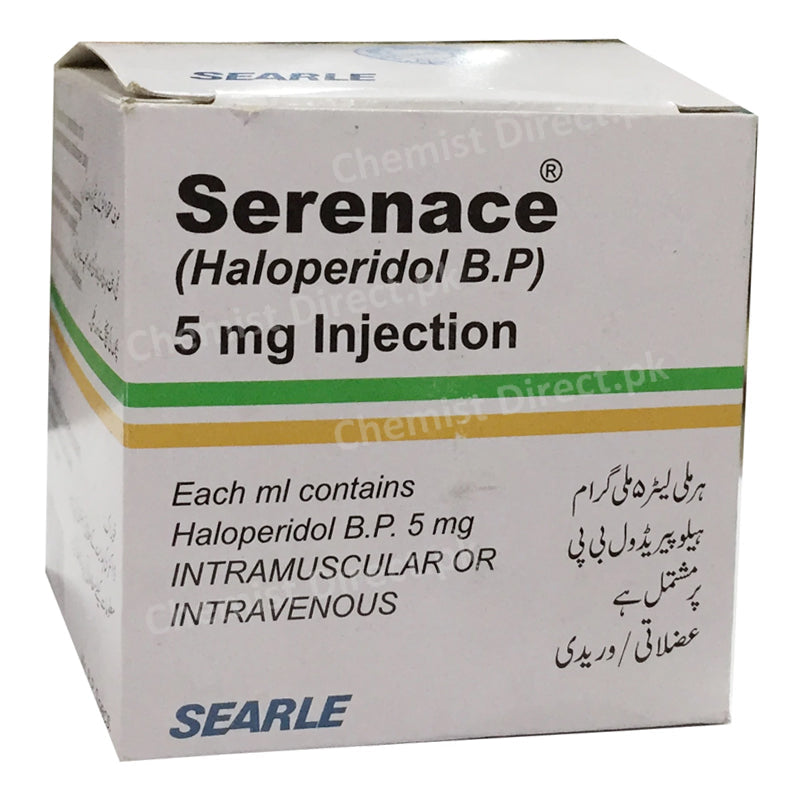 Serenace 5mg Injection Searle Pvt_ Ltd Psychosis Haloperidol