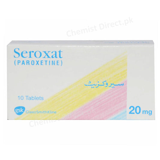 Seroxat 20mg Tablet Anti-Depressant Paroxetine Glaxosmithkline Pakistan